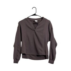 Nike Yoga Dri-FIT Waffle Knit Top Muted Plum Long Sleeve Women's Size XS